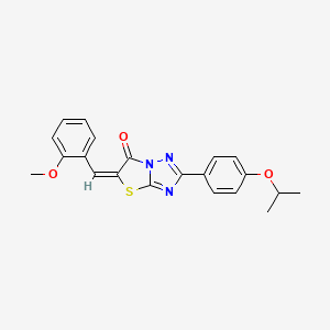 (5E)-2-(4-isopropoxyphenyl)-5-(2-methoxybenzylidene)[1,3]thiazolo[3,2-b][1,2,4]triazol-6(5H)-one