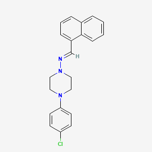 molecular formula C21H20ClN3 B15080049 (4-(4-Chloro-phenyl)-piperazin-1-YL)-naphthalen-1-ylmethylene-amine 