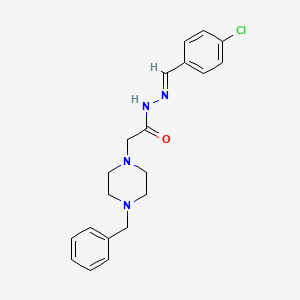 2-(4-benzyl-1-piperazinyl)-N'-[(E)-(4-chlorophenyl)methylidene]acetohydrazide