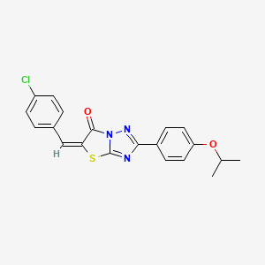 (5E)-5-(4-chlorobenzylidene)-2-(4-isopropoxyphenyl)[1,3]thiazolo[3,2-b][1,2,4]triazol-6(5H)-one