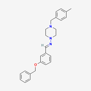 N-(3-(Benzyloxy)benzylidene)-4-(4-methylbenzyl)-1-piperazinamine