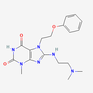 8-{[2-(dimethylamino)ethyl]amino}-6-hydroxy-3-methyl-7-(2-phenoxyethyl)-3,7-dihydro-2H-purin-2-one