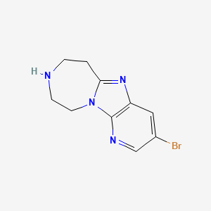 molecular formula C10H11BrN4 B1508011 3-Bromo-7,8,9,10-tetrahydro-6H-pyrido[3',2':4,5]imidazo[1,2-d][1,4]diazepine CAS No. 1239883-36-3