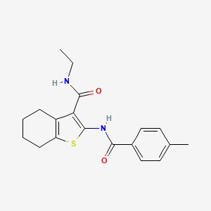 molecular formula C19H22N2O2S B15080126 N-ethyl-2-[(4-methylbenzoyl)amino]-4,5,6,7-tetrahydro-1-benzothiophene-3-carboxamide 