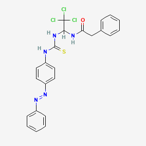 molecular formula C23H20Cl3N5OS B15080146 2-phenyl-N-{2,2,2-trichloro-1-[({4-[(E)-phenyldiazenyl]phenyl}carbamothioyl)amino]ethyl}acetamide CAS No. 294658-24-5