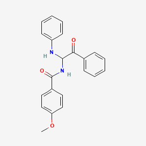 molecular formula C22H20N2O3 B15080159 N-(1-anilino-2-oxo-2-phenylethyl)-4-methoxybenzamide 