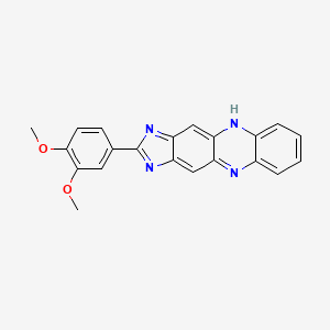 molecular formula C21H16N4O2 B15080168 2-(3,4-dimethoxyphenyl)-1H-imidazo[4,5-b]phenazine CAS No. 114991-88-7