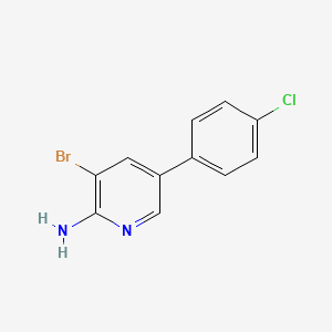 molecular formula C11H8BrClN2 B1508017 3-Bromo-5-(4-chlorophenyl)pyridin-2-amine 