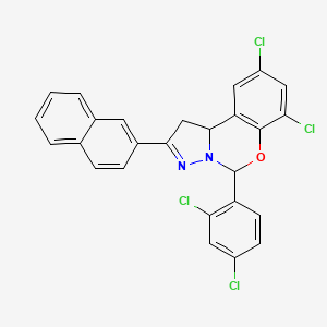 7,9-Dichloro-5-(2,4-dichlorophenyl)-2-(2-naphthyl)-1,10B-dihydropyrazolo[1,5-C][1,3]benzoxazine