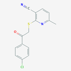 2-{[2-(4-Chlorophenyl)-2-oxoethyl]sulfanyl}-6-methylpyridine-3-carbonitrile