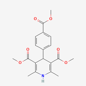 3,5-Pyridinedicarboxylic acid, 1,4-dihydro-4-(4-(methoxycarbonyl)phenyl)-2,6-dimethyl-, dimethyl ester