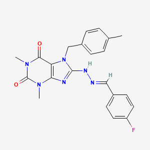 4-Fluorobenzaldehyde [1,3-dimethyl-7-(4-methylbenzyl)-2,6-dioxo-2,3,6,7-tetrahydro-1H-purin-8-YL]hydrazone