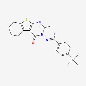 3-{[(E)-(4-tert-butylphenyl)methylidene]amino}-2-methyl-5,6,7,8-tetrahydro[1]benzothieno[2,3-d]pyrimidin-4(3H)-one