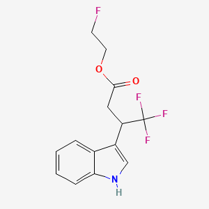 2-fluoroethyl 4,4,4-trifluoro-3-(1H-indol-3-yl)butanoate