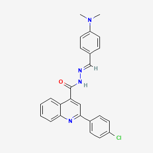 2-(4-chlorophenyl)-N'-{(E)-[4-(dimethylamino)phenyl]methylidene}quinoline-4-carbohydrazide