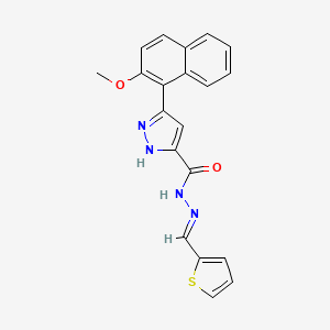 3-(2-Methoxy-1-naphthyl)-N'-[(E)-2-thienylmethylidene]-1H-pyrazole-5-carbohydrazide