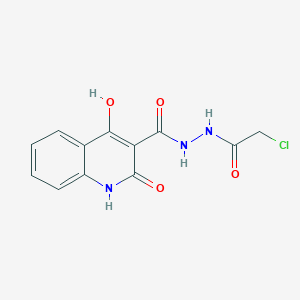 N'-(chloroacetyl)-4-hydroxy-2-oxo-1,2-dihydroquinoline-3-carbohydrazide