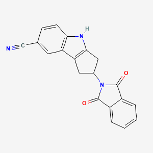 molecular formula C20H13N3O2 B1508026 2-(1,3-Dioxoisoindolin-2-yl)-1,2,3,4-tetrahydrocyclopenta[b]indole-7-carbonitrile CAS No. 1029691-07-3