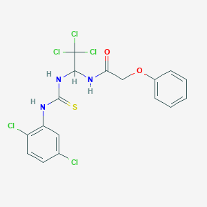 2-phenoxy-N-(2,2,2-trichloro-1-{[(2,5-dichlorophenyl)carbamothioyl]amino}ethyl)acetamide