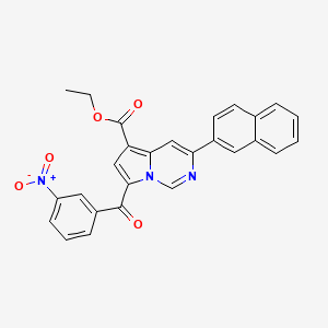 Ethyl 3-(naphthalen-2-yl)-7-(3-nitrobenzoyl)pyrrolo[1,2-c]pyrimidine-5-carboxylate