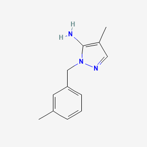molecular formula C12H15N3 B1508028 4-Methyl-1-(3-methylbenzyl)-1H-pyrazol-5-amine CAS No. 1015845-62-1