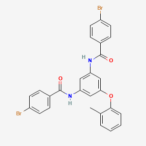 molecular formula C27H20Br2N2O3 B15080330 4-bromo-N-[3-[(4-bromobenzoyl)amino]-5-(2-methylphenoxy)phenyl]benzamide 