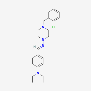 molecular formula C22H29ClN4 B15080375 (4-(2-Chloro-benzyl)-piperazin-1-YL)-(4-diethylamino-benzylidene)-amine 