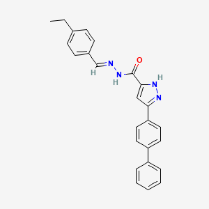 3-(biphenyl-4-yl)-N'-[(E)-(4-ethylphenyl)methylidene]-1H-pyrazole-5-carbohydrazide