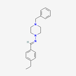 (4-Benzyl-piperazin-1-YL)-(4-ethyl-benzylidene)-amine