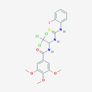 molecular formula C19H19Cl3IN3O4S B15080427 3,4,5-trimethoxy-N-(2,2,2-trichloro-1-{[(2-iodophenyl)carbamothioyl]amino}ethyl)benzamide CAS No. 303062-71-7