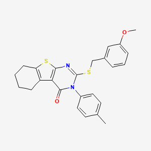 2-[(3-methoxybenzyl)sulfanyl]-3-(4-methylphenyl)-5,6,7,8-tetrahydro[1]benzothieno[2,3-d]pyrimidin-4(3H)-one