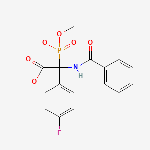 molecular formula C18H19FNO6P B15080443 Methyl (benzoylamino)(dimethoxyphosphoryl)(4-fluorophenyl)acetate 