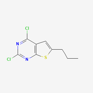 molecular formula C9H8Cl2N2S B1508045 2,4-Dichloro-6-propylthieno[2,3-d]pyrimidine CAS No. 902765-62-2