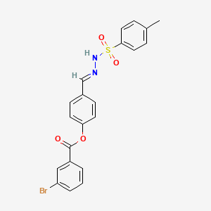 4-(2-((4-Methylphenyl)sulfonyl)carbohydrazonoyl)phenyl 3-bromobenzoate