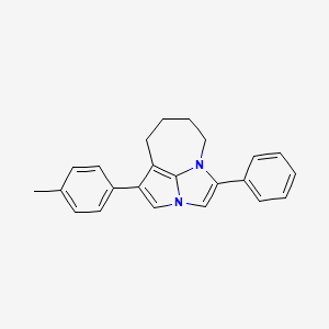 molecular formula C23H22N2 B15080487 4-Phenyl-1-p-tolyl-5,6,7,8-tetrahydro-2a,4a-diaza-cyclopenta[cd]azulene 