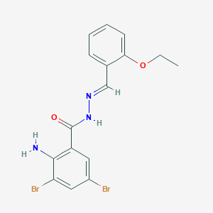 molecular formula C16H15Br2N3O2 B15080566 2-Amino-3,5-dibromo-N'-(2-ethoxybenzylidene)benzohydrazide CAS No. 303084-41-5