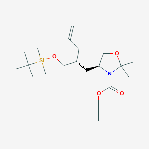 (S)-tert-Butyl 4-((R)-2-(((tert-butyldimethylsilyl)oxy)methyl)pent-4-en-1-yl)-2,2-dimethyloxazolidine-3-carboxylate
