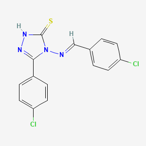 4-((4-Chlorobenzylidene)amino)-5-(4-chlorophenyl)-4H-1,2,4-triazole-3-thiol