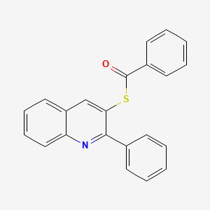 Benzenecarbothioic acid, S-(2-phenyl-3-quinolinyl) ester