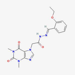 2-(1,3-dimethyl-2,6-dioxo-1,2,3,6-tetrahydro-7H-purin-7-yl)-N'-[(E)-(2-ethoxyphenyl)methylidene]acetohydrazide