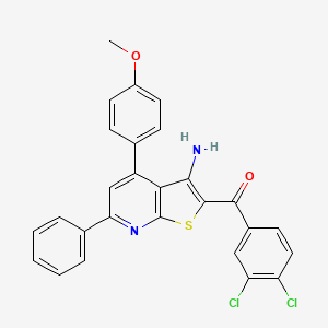 [3-Amino-4-(4-methoxyphenyl)-6-phenylthieno[2,3-b]pyridin-2-yl](3,4-dichlorophenyl)methanone