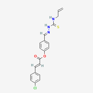 4-((E)-{2-[(allylamino)carbothioyl]hydrazono}methyl)phenyl (2E)-3-(4-chlorophenyl)-2-propenoate