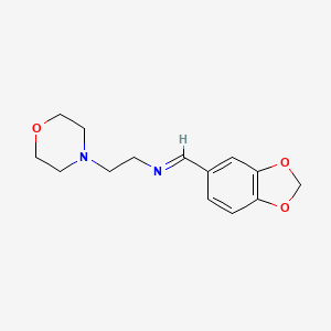 N-[(E)-1,3-benzodioxol-5-ylmethylidene]-2-(4-morpholinyl)ethanamine