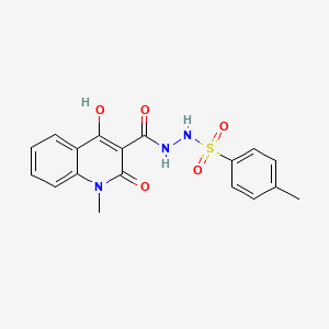 4-hydroxy-1-methyl-N'-[(4-methylphenyl)sulfonyl]-2-oxo-1,2-dihydroquinoline-3-carbohydrazide