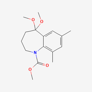 molecular formula C16H23NO4 B1508077 methyl 5,5-dimethoxy-7,9-dimethyl-2,3,4,5-tetrahydro-1H-benzo[b]azepine-1-carboxylate 