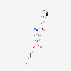 Hexyl 4-{[(4-methylphenoxy)acetyl]amino}benzoate