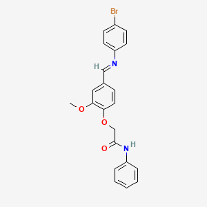 2-(4-{(E)-[(4-bromophenyl)imino]methyl}-2-methoxyphenoxy)-N-phenylacetamide