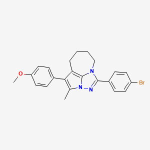 1-(4-Bromophenyl)-4-(4-methoxyphenyl)-3-methyl-5,6,7,8-tetrahydro-2,2a,8a-triazacyclopenta[cd]azulene