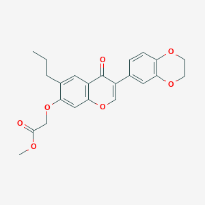 Methyl {[3-(2,3-dihydro-1,4-benzodioxin-6-YL)-4-oxo-6-propyl-4H-chromen-7-YL]oxy}acetate