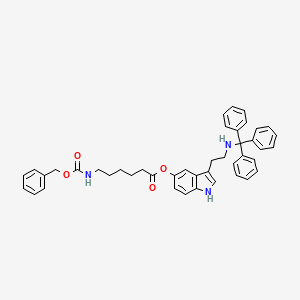 3-(2-(Tritylamino)ethyl)-1H-indol-5-yl 6-(((benzyloxy)carbonyl)amino)hexanoate